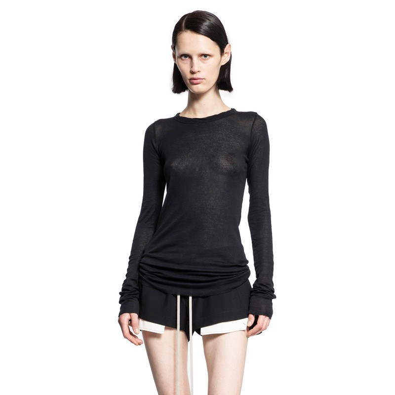 long sleeve tee in mini rib jersey