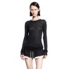 long sleeve tee in mini rib jersey