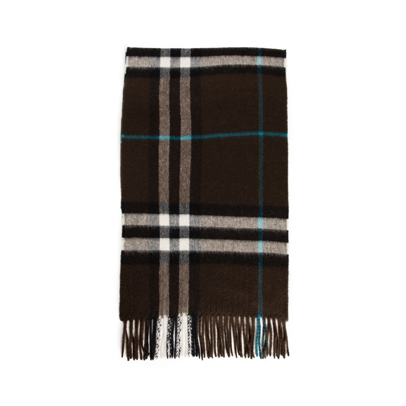 check cashmere scarf