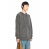 checkered stretch wool cashmere hoodie