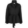 Down wrap puffer coat