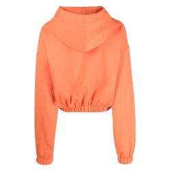 Gathered hem cropped hoodie