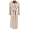 pressed wool robe coat with nine words