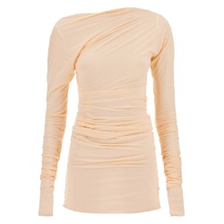 long-sleeved draped top with