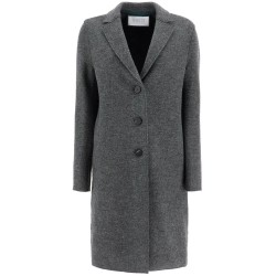 single-breasted wool coat in boiled