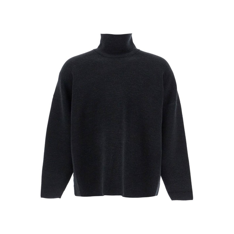 high-neck ottoman pullover