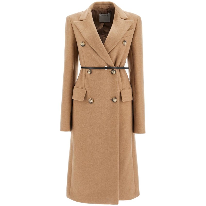 double-breasted cashmere blend coat