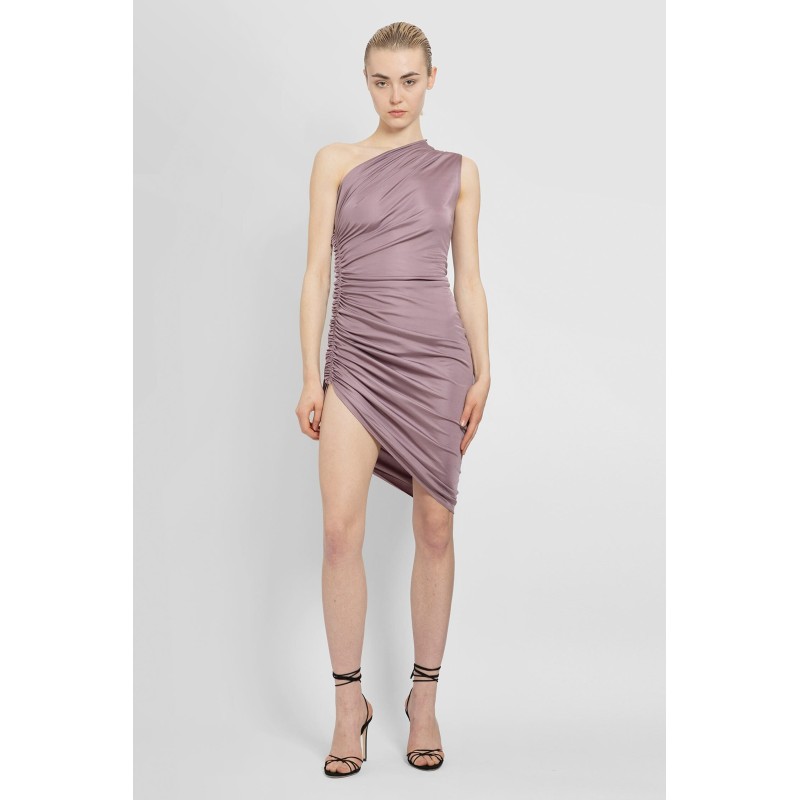 asymmetric ruched short dress