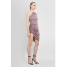 asymmetric ruched short dress