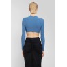 v-neck ruched cropped top