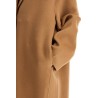 wool blend cocoon coat with