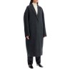 wool blend cocoon coat with