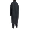 wool blend cocoon coat with