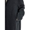 wool blend cocoon coat with