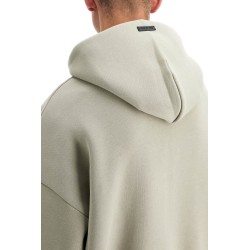 hooded sweatshirt with half zip