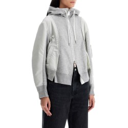 hybrid sweatshirt with zip and hood