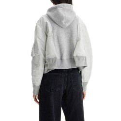 hybrid sweatshirt with zip and hood