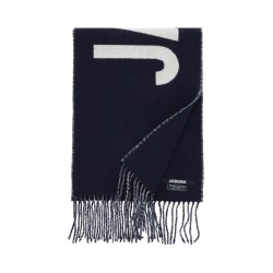 logo wool scarf