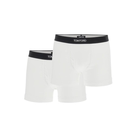 cotton bi-pack boxer briefs with logo band