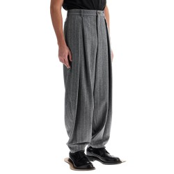 striped wool trousers