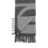 monogram jacquard wool scarf