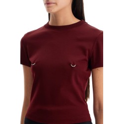 cropped t-shirt with piercing