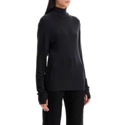 seamless high-neck pullover without