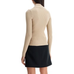 re-edition ribbed funnel-neck sweater