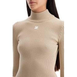 re-edition ribbed funnel-neck sweater