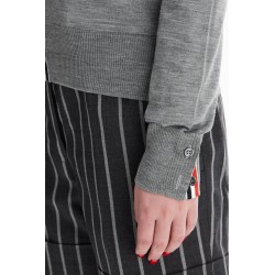 4-bar wool melange cardigan