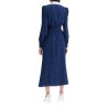 midi dress with mikado collar in