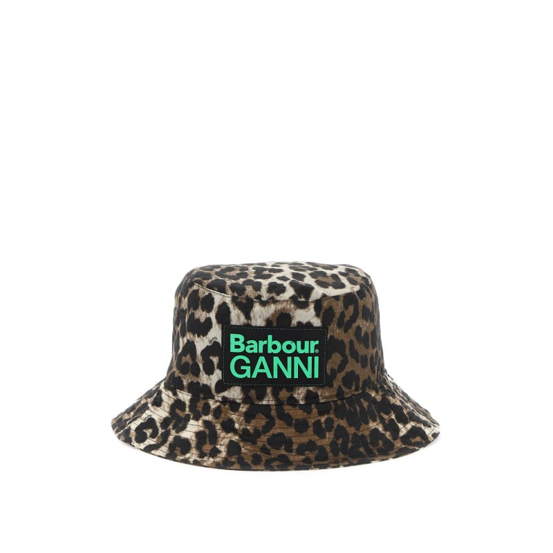 waxed leopard bucket hat