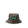 waxed leopard bucket hat