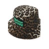 waxed leopard bucket hat