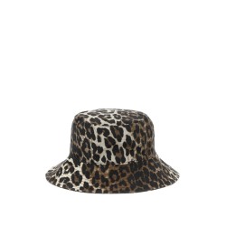 waxed leopard bucket hat