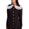 'silk polka dot mini dress