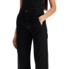 cropped pants with twisted seams