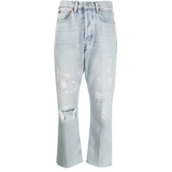 Cropped straight jeans