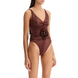 ruffled one-piece swimsuit with