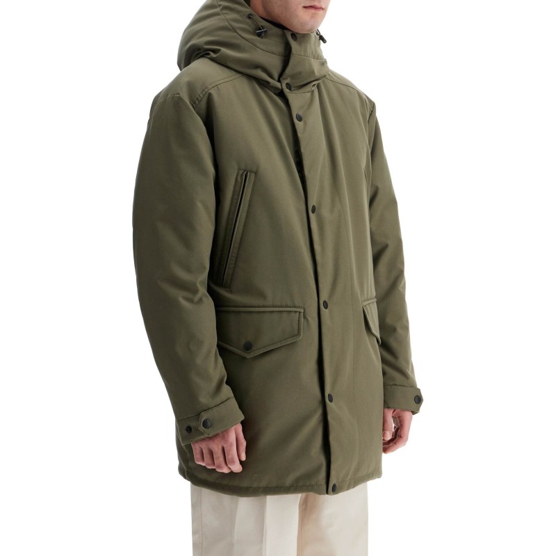 reversible long down jacket pref