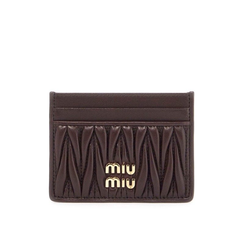 matelassé nappa leather cardholder