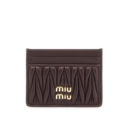 matelassé nappa leather cardholder