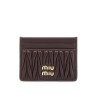 matelassé nappa leather cardholder