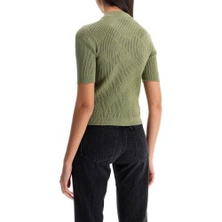 short-sleeved cardigan with emb