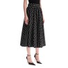 'polka dot printed midi skirt with