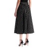 'polka dot printed midi skirt with