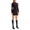 "knitted mini dress with contrasting edges"