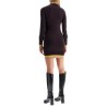 "knitted mini dress with contrasting edges"