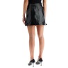 vinyl mini skirt with buckles