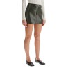 coated cotton mini skirt